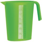 Juypal Schenkkan/waterkan - 2x - groen - 1,75 liter - kunststof -L22 x H20 cm
