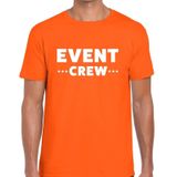 Event crew tekst t-shirt oranje heren - evenementen staff  / personeel shirt
