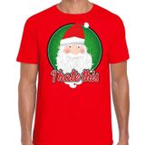 Fout Kerst shirt / t-shirt - I hate this - rood voor heren - kerstkleding / kerst outfit
