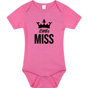 Little miss tekst baby rompertje roze meisjes - Kraamcadeau - Babykleding