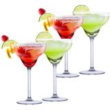 8x Margarita cocktailglazen 250 ml - 25 cl - Cocktail glazen - Cocktails drinken - Cocktails