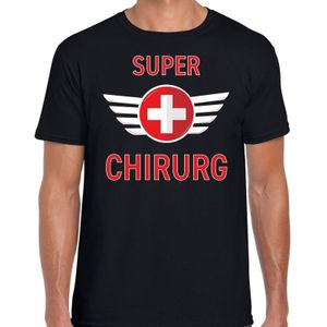 Super chirurg met medisch kruis cadeau t-shirt zwart voor heren - waardering shirtjes - zorgpersoneel t-shirt