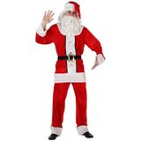 Kerstmannenpak - volwassenen - polyester - kerstman verkleedkleding