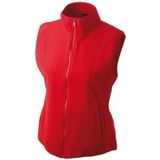 Fleece casual bodywarmer rood voor dames - Outdoorkleding wandelen/zeilen - Mouwloze vesten