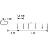 Luca Lighting kerstverlichting- 120 leds -900 cm- warm wit -met timer