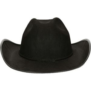 Cowboy/western hoed - voor volwassenen - zwart - Carnavalskleding/feestkleding/verkleedkleding