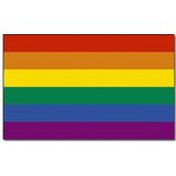 4x Regenboog vlag 90 x 150 cm  - Gaypride vlag