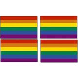 4x Regenboog vlag 90 x 150 cm  - Gaypride vlag