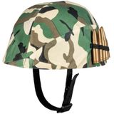 Boland Carnaval verkleed soldaten/leger Helm - camouflage print - voor kinderen tot 12 jaar