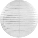 Feest/tuin versiering 4x stuks luxe bol-vorm lampionnen zwart en wit dia 35 cm