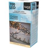 Clusterverlichting 700 warm witte lampjes met timer 14 meter - Kerstverlichting