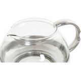 Set van 2x stuks theepotten van glas en RVS 1050 ml met filter/infuser en handvat