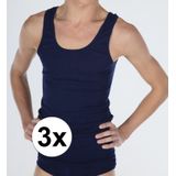 3x Beeren heren hemd/singlet Classic navy maat XL - Ondergoed voor heren