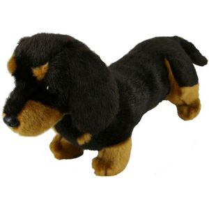 Kortharige teckel knuffel hond 42 cm