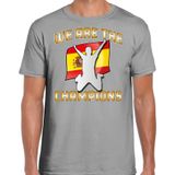 Bellatio Decorations Verkleed shirt voor heren - Spanje - grijs - voetbal supporter - themafeest