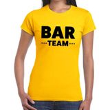 Bar team tekst t-shirt geel dames - evenementen crew / personeel shirt