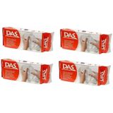 4x DAS boetseer klei wit 500 gram - hobby materiaal - klei