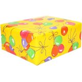 4x rollen inpakpapier/cadeaupapier met ballonnen 200 x 70 cm op rol - Kadopapier/geschenkpapier