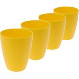 10x drinkbekers kunststof 340 ml geel - Limonade/picknick bekers