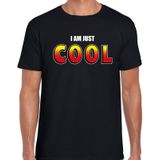 I am just cool fun t-shirt zwart voor heren - fout / stout shirt