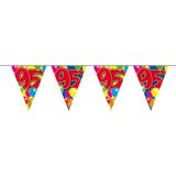 Folat - Verjaardag feestversiering 95 jaar PARTY letters en 16x ballonnen met 2x plastic vlaggetjes