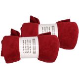 4x Wijn rode fleece deken - 150 x 200 cm - plaid