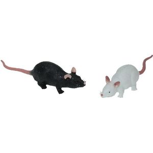 Halloween Rubberen nep rat 11 cm - Kunststof dieren - Ratten