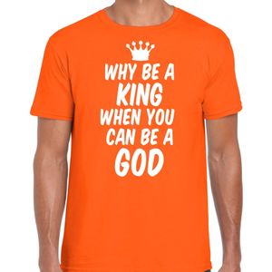 Bellatio Decorations Koningsdag verkleed T-shirt voor heren - koning - oranje - feestkleding