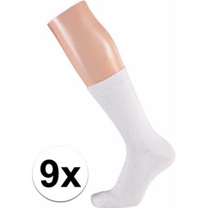 Witte dames sokken 9 paar maat 35/42