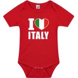 I love Italy baby rompertje rood jongens en meisjes - Kraamcadeau - Babykleding - Italie landen romper