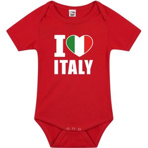 I love Italy baby rompertje rood jongens en meisjes - Kraamcadeau - Babykleding - Italie landen romper