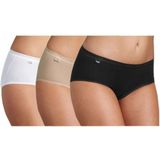 Set van 5x stuks Sloggi basic midi dames slips in het wit maat 42 - Onderbroeken/ondergoed