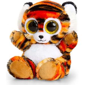 Keel Toys pluche tijger knuffel oranje 15 cm