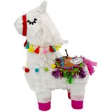 Funny Fashion - Verjaardag Pinata Lama van 39 cm set met stok en masker