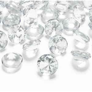 10x Hobby/decoratie transparante diamantjes/steentjes 20 mm/2 cm - Kleine kunststof edelstenen