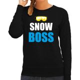 Apres ski sweater Snow Boss / sneeuw baas zwart  dames - Wintersport trui - Foute apres ski outfit/ kleding/ verkleedkleding