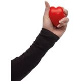 Stressballen rood hartjes 8 x 7 cm - Valentijn / liefde huwelijk geschenk cadeau artikelen - hartjes artikelen