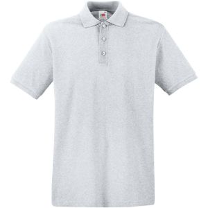 Lichtgrijs polo shirt premium van katoen voor heren - Polo t-shirts voor heren