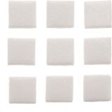 90x stuks vierkante mozaiek steentjes wit 2 cm - Hobby materialen