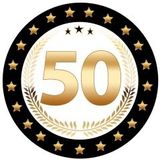 50x Luxe bierviltjes met 50 jaar zwart/goud - Themafeest 50 jaar - Abraham/Sarah feestversiering