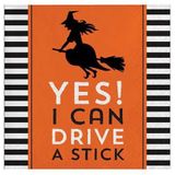 Thema feest papieren servetten heks yes i can drive a stick 64x stuks 25 x 25 cm - Halloween tafeldecoratie