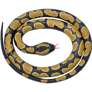 Rubberen speelgoed python slang 117 cm - speelgoed dieren nepslangen