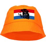 Oranje supporter vissershoedje - Nederlandse vlag en leeuw - Holland - EK / WK fans - Koningsdag