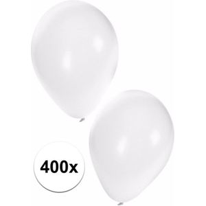 Witte ballonnen 400 stuks