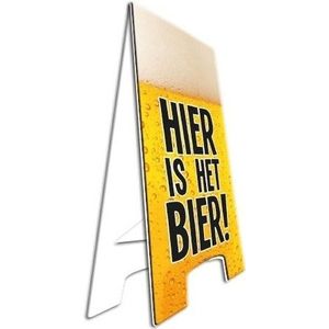 Decoratie bord hier is het bier