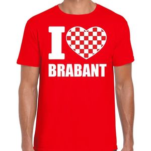 T-shirt I love Brabant voor heren - rood - Brabrantse shirts / outfit
