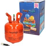 20x Helium ballonnen 27 cm blauw/licht blauw + helium tank/cilinder - Jongetje geboorte versiering - Babyshower