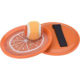 Strand Vangbal Spel met Klittenband - Sinaasappel Oranje 18.5 cm | Geschikt voor Kinderen en Volwassenen