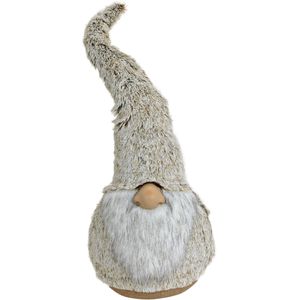 Pluche gnome/dwerg decoratie pop/knuffel grijs 67 cm - Kerstgnomes/kerstdwergen/kerstkabouters