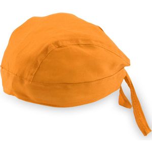 Oranje goedkope/voordelige party bandana voor volwassenen. Oranje/holland thema. Koningsdag of Nederland fans supporters